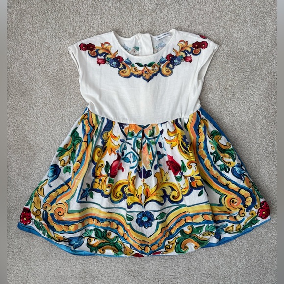 Dolce & Gabbana Other - Dolce and Gabanna Toddler Majolica print designer dress Authentic Made in Italy
